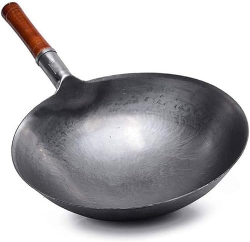 Wok de hierro martillado 32cm y 36cm sin recubrimiento