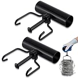Otoolling 2 Pcs Barbed Wire Carrier Steel Black Barbed Wire Fence Tools Safely Carry with Ease with This Heavy Duty and Durable for Farm Road Garden Fence Construction