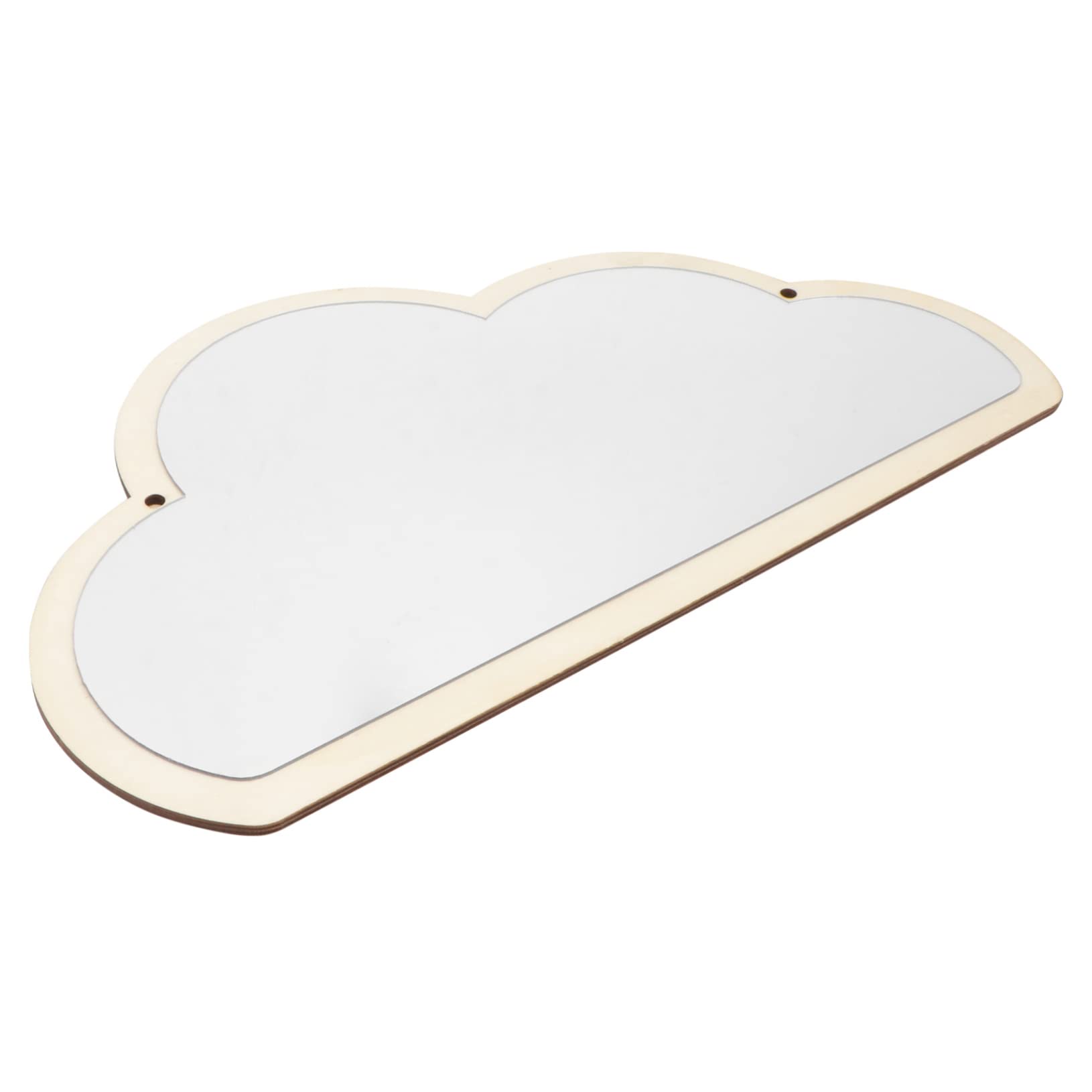 Acrylic Bathroom Makeup Mirror Waterproof Wall-Mounted Cosmetic Mirror Natural Wood Frame for Easy Hanging for Home and Travel