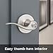 Kwikset Satin Nickel Keyed Lever Door Handle with Lock, Reversible, Pick Resistant Smartkey Security - For Front Doors and Bedrooms
