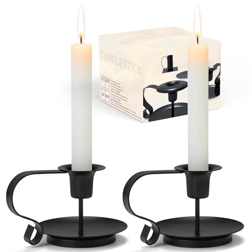 Candle Holders, Black Taper Candle Holders, Iron Candle Sticks Holder Decor