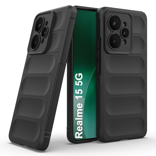 Image of Zapcase Back Case Cover for Realme 15 5G | Compatible for Realme 15 5G Back Cover | Liquid Silicon Magic Case with Camera Protection| Black