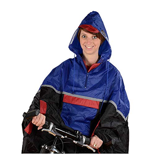 FISCHER Regenponcho Deluxe blau/Schwarz/Rot, One Size FISCHER Regenponcho Deluxe blau/Schwarz/Rot, One Size