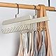 Greyoe Krawattenhalter Pack of 2, Gürtelhalter Kleiderschrank, Schalbügel, Hanging Bag Rack Multifunktionale Gürtel Krawatte Sling Hook Organizer für Krawatten, Schals, Tücher, Natur - Goldhaken
