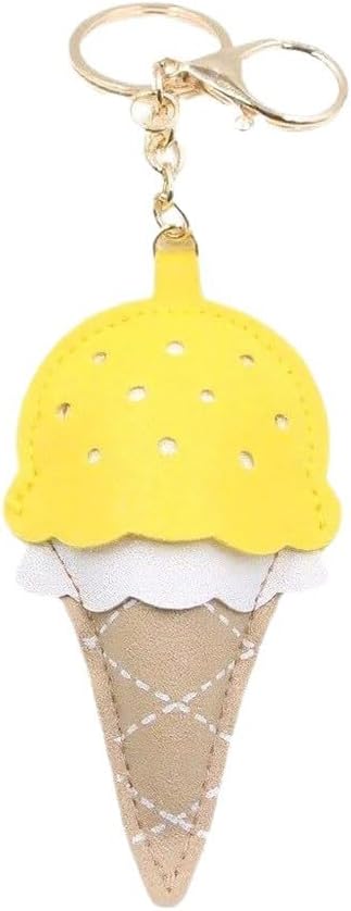 Charm Leather Keychain for Backpack for Handbag Cute Purse Ice Cream Keychain Bag Handbag