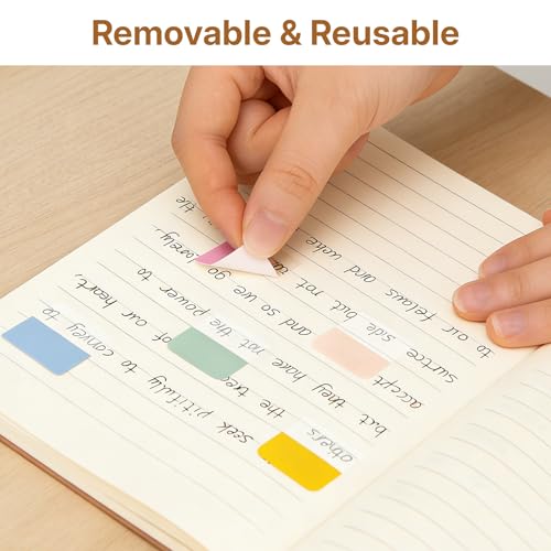 OWLKELA 360 Stück Kleberegisterkarten, Selbstklebende Seitenmarker, Page Marker, Haftstreifen zum Markieren & Beschriften, Klebezettel für Büro, Schule, Studium & Zuhause, 18 Farben