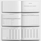 Professional Flight Log 11" x 6.75" x 1" – 150 Pages | Faux Leather Pilot Journal | Durable 150-Page Aviation Record Book | Compact Airplane Log for Student & Private Pilots | Aviation Logbook for Aircraft & Training Use - Image 2
