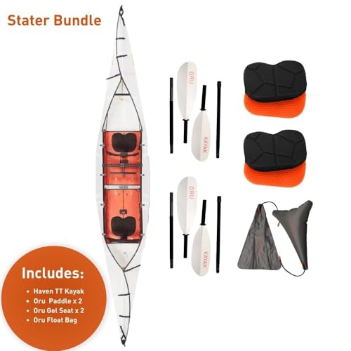 Oru Kayak Foldable Kayak Haven TT | for 1 or 2 People - Stable, Durable, Lightweight - Lake and River Kayaks - Beginner, Intermediate - Size (Unfolded): 16'1