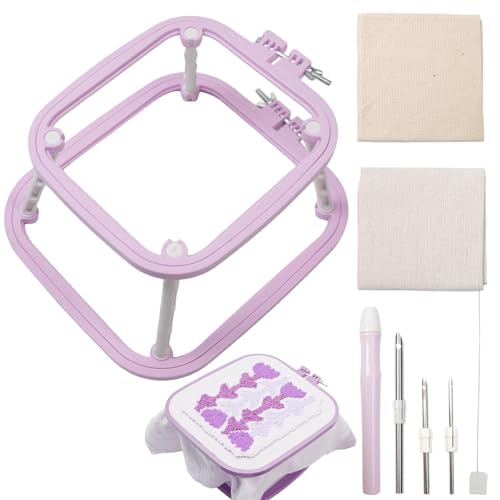 Bastidor de bordado cuadrado para solucionar telas flojas en punch needle
