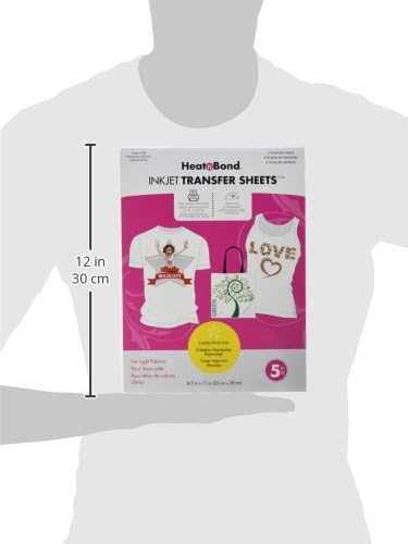 Miniatura 2 de HeatnBond EZ Print - Hoja de transferencia para telas ligeras, 5 hojas, 8.5 pulgadas x 11 pulgadas