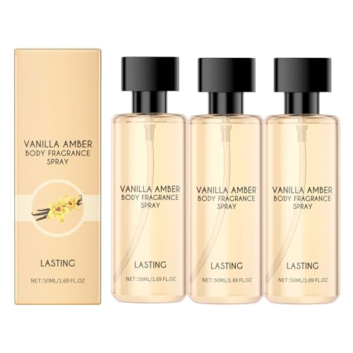 Perfume de vainilla ámbar de 50 ml, vainilla y ámbar para el cabello y el cuerpo, fragancia para mujer, fragancia para mujer, fragancia de larga duración, para viajes de citas (3)