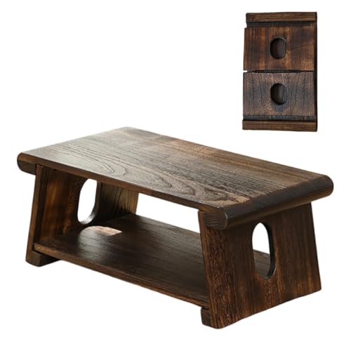 Table basse pliante japonaise en bois massif de qualité supérieure