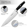 Knife Set 14-Piece Ultra-Sharp Full Tang Chef Knives with Block and Sharpener, High-Carbon Steel Black Handle for Kitchens, BBQs and Feasts, Rust-Resistant, Dishwasher-Safe, Gift for Chefs