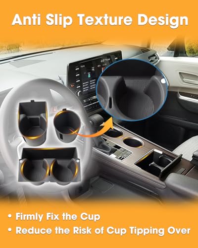 Insertos para portavasos consola central 3 piezas para Toyota Sienna miniatura 4