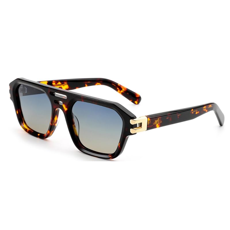 Aydicon Trendy Tortoise Square Polarized Men's Sunglasses UV 400 Protection MB1597S