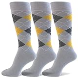 Spotlight Hosiery Men's Groomsmen Wedding Argyle Dress Socks 3 pairs package