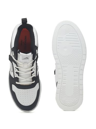 Image of Impakto Alpha Street Sneaker for Men | Lightweight & Soft Cushioned Insole | Padded Collar | High Top Streetwear Causal Shoes | Anti-Skid Sole | Lace-Up Shoes for Casual Outings,Walking & Gym