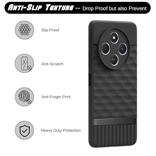 Image of Shockproof Case for Mi Redmi A4 5G /14C 5G /14R 5G /Poco C75 5G /M7 5G | Full Camera Protection | TPU Flexible Back Cover for Mi Redmi A4 5G / 14C 5G / 14R 5G / Poco C75 5G / M7 5G (Matte Black)