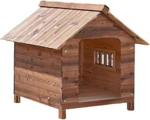 DancJulie犬小屋 犬舎 休憩所 室外 ペット用品 小/中/大型犬 木製 ハウス ペットハウス オールシーズン 屋外 日焼け対策 組み立て簡単 休憩所 室外 ペット用品 小/中/大型犬 屋外用防雨・耐腐食犬小屋 オールシーズン対応 通気 防風 防雨雨