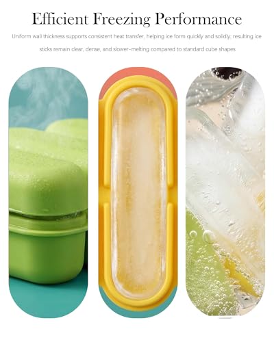 Moldes de hielo cilíndricos pequeños pack x2 en silicona miniatura 5
