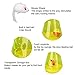 JOROBURO Cat Chasing Toy, Clear Color Cat Snack Toy Anxiety Ease Built in Bell Ball, Cat Roly Poly Toy Exercise Attractive Plush Mouse Cat Stick for Indoor Cats Kittens (Yellow)