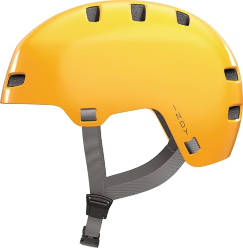 ABUS Casco para bicicleta INDY, casco para dirt, skate, slope y MTB, con amortiguación optimizada, para adolescentes y adultos, talla L, amarillo