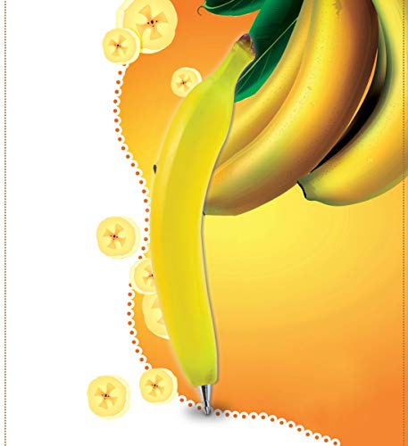 Planet Pens Banana Novelty Pen - Cute Fun & Unique Kids & Adults Office Supplies Ballpoint Pen, Colorful Fruits Writing Pen Instrument For School & Office #TOP6