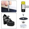 YORANYO 200 Sets Leather Rivets Kit Mixed Sizes Rivets for Leather Star Studs for Clothing Fabric Silver Rivets with Leather Crafting Rivet Tool for Repair Decorate Jackets Shoes Bags Belts Purse