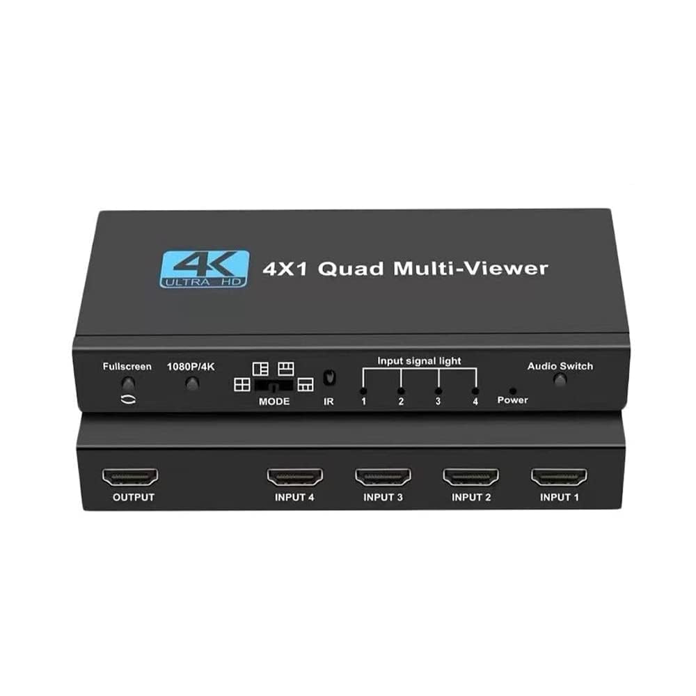 Tobo HDMI 4x1 Multi-viewer switcher 4K Seamless Quad Screen Real Time Multi Viewer Splitter 4 in 1 Out HDMI Switch Adapter with IR Remote Control TD-967H.-image-25