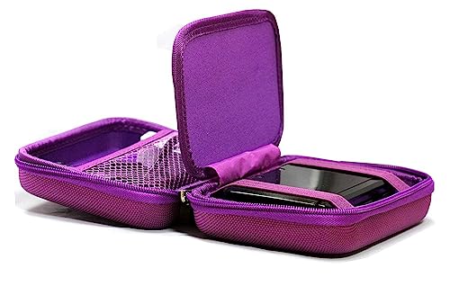 Navitech Étui Rigide Violet Qqmora 5 Pouce GPS Sat Nav pour Voyage en Voiture