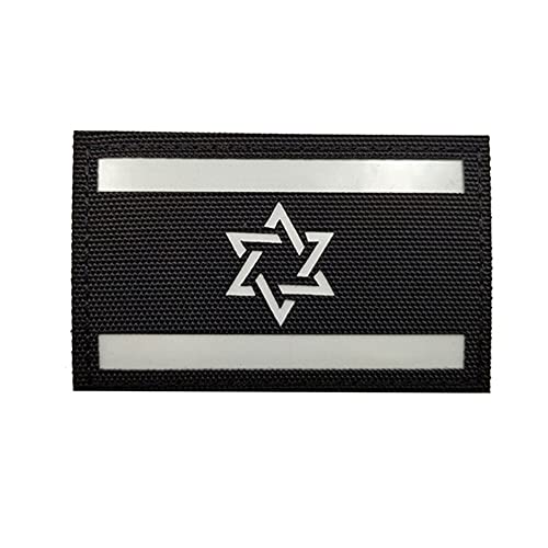 Parche reflectante de la bandera de Israel, parches tácticos israelíes de Illinois, para el brazo, parches de gancho para coser, insignias, apliques, cierre de hombro, para ropa, mochila, abrigo,