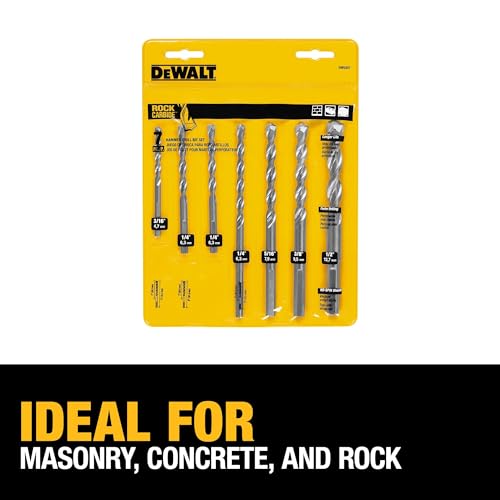 DEWALT Masonry Drill Bit Set, Percussion, Concrete & Block, 7-Piece (DW5207) - image 4
