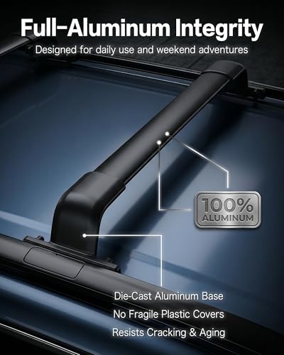 Image of All-Aluminum Roof Rack Cross Bars Fit for 2023-2026 Honda CR-V CRV & Hybrid with Factory Side Rails, No-Drill Aerodynamic Crossbars for Roof Box, Kayak, Bike & Cargo, 260 lbs Load Capacity
