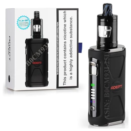 INNOKIN Adept Zlide E-cigarette Vape Starter Kit, 2023 Edition, 2ml Capacity, IP67 Waterproof, Zenith Z-Coil, LED Display, MTL Vaping, No Nicotine AMZ (Black)