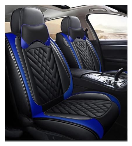 Housse de siège Cadillac en cuir premium noir et bleu avec oreiller confort