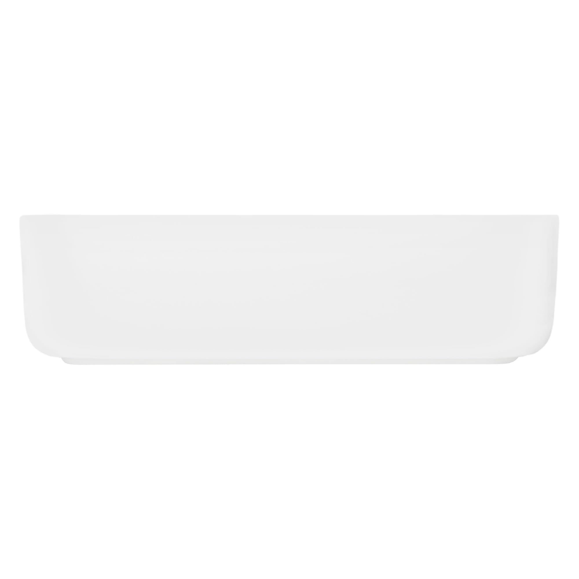 ECD Germany Lavabo da Appoggio in Ceramica Bianco Rettangolare 505x395x135 mm Design Moderno Lavabo Moderno da Appoggio Ceramica Lavandino Lavamano con Set di Scarico Lavabile 1 1/4" in Ottone Cromato