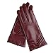 GSG Womens Leather Gloves Driving Touchscreen Warm Spain Nappa Texting Winter Wool Liner Wine 7.5