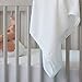 HonestBaby 3-Pack Organic Cotton Swaddle Blankets, Bright White, One Size