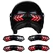 QZY 12V Double Clignotant Avertissement de la Lumière sans Fil de Moto Casque Super Lumineux LED, Nuit Feux de Freinage de Vélo Clignotants Clignotants