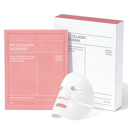 Bio-Collagen Face Mask,Masks Skincare, Facial Sheet Masks for Skin care, Pore Minimizing, Firming, and Moisturizing 5-piece set