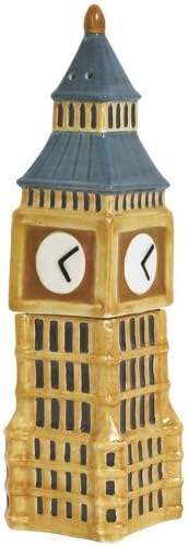 Westland Giftware Magnetic Ceramic Salt and Pepper Shaker Set, Mwah Big Ben, 4.5-Inch, Set of 2