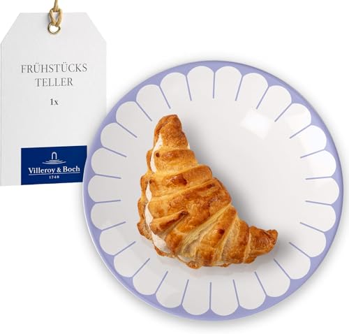 Villeroy & Boch - Fleur bleu Breakfast Plate Blue, Dishwasher-Safe, Microwave-Safe, Dessert Plate, Small Plate for Breakfast, Desserts & Snacks, Cake Plate, Premium Porcelain