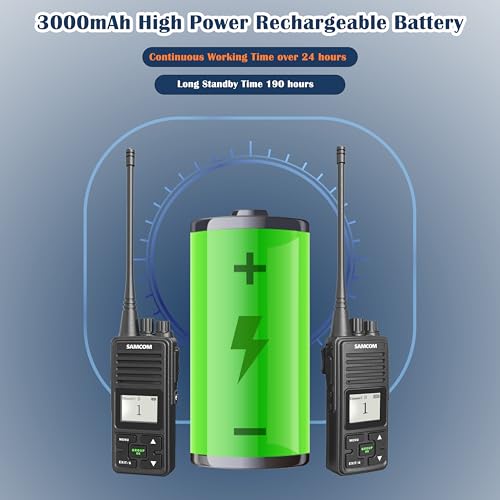 Image of SAMCOM FPCN10A 2 Way Radios with Charging Station, 3000mAh High Power Two-Way Radios Walkie Talkies for Adults, Group Call UHF Handheld Radios for Commercial Church Warehouse Security, 6 Pcs | UHF 2 Way Radios Group Call Walkie Talkies for Adults, 3000mAh Long Standby for School Church Business Warehouse Security