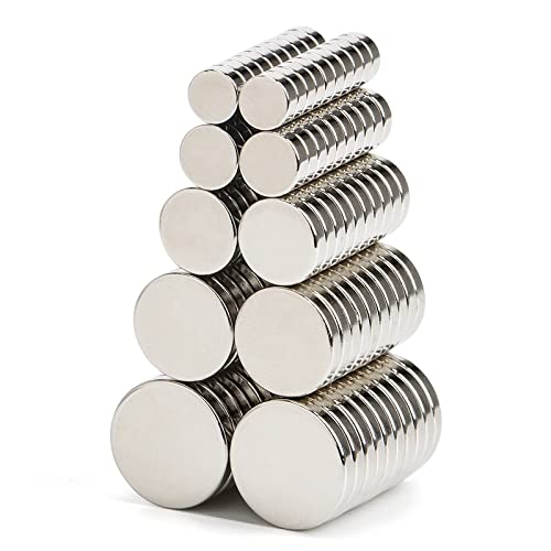 100Pcs Tiny Rare Earth Magnets, 5 Different Size Small Round Magnets for Crafts, Neodymium Magnets, Round Magnets, Small Magnets, Mini Magnets