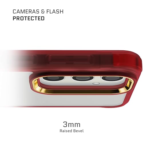 Image of Ghostek Covert Galaxy S24 Plus Clear Phone Case with Military Grade Shockproof Protection, Non-Slip Grip, Protective Silicone Cover Designed for 2024 Samsung Galaxy S24+ (6.7 inch) (Red)