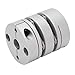 Baxnore Double Diaphragm Coupling High Precision Aluminum Alloy Wheel Hub Rustproof Stainless Steel Disc Shaft Connector for Servo Motors Stepper Motors CNC Machines Industrial Equ