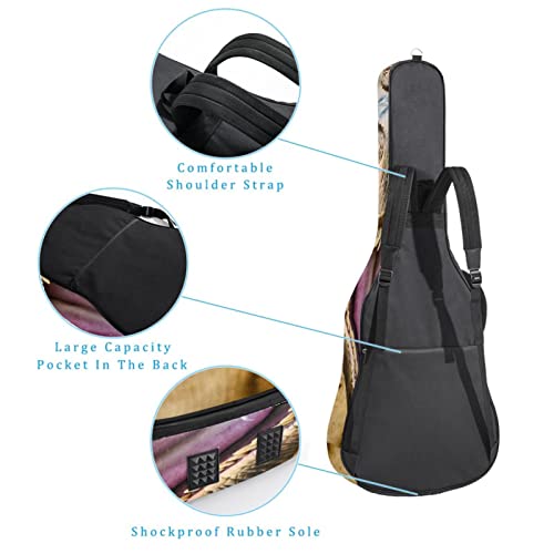 Housse étanche pour guitare acoustique avec double bandoulière et poche Motif mariage, Multicolore 02, 42.9×16.9×4.7 in… - Les Beatles, Paul McCartney, John Lennon, RIngo Starr, George Harrison Housse étanche pour guitare acoustique avec double bandoulière et poche Motif mariage, Multicolore 02, 42.9x16.9x4.7 in… – Image 4