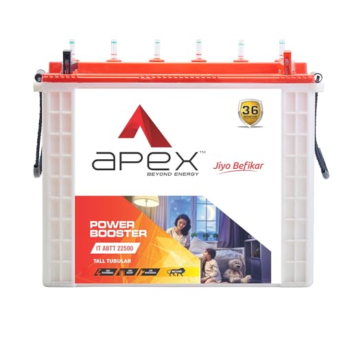 Image of APEX Battery ABTT 23000 225Ah, Recyclable Tall Tubular Inverter Battery for Home, Office & Shops | Best Inverter Battery | APEXBATT- Recyclable Battery