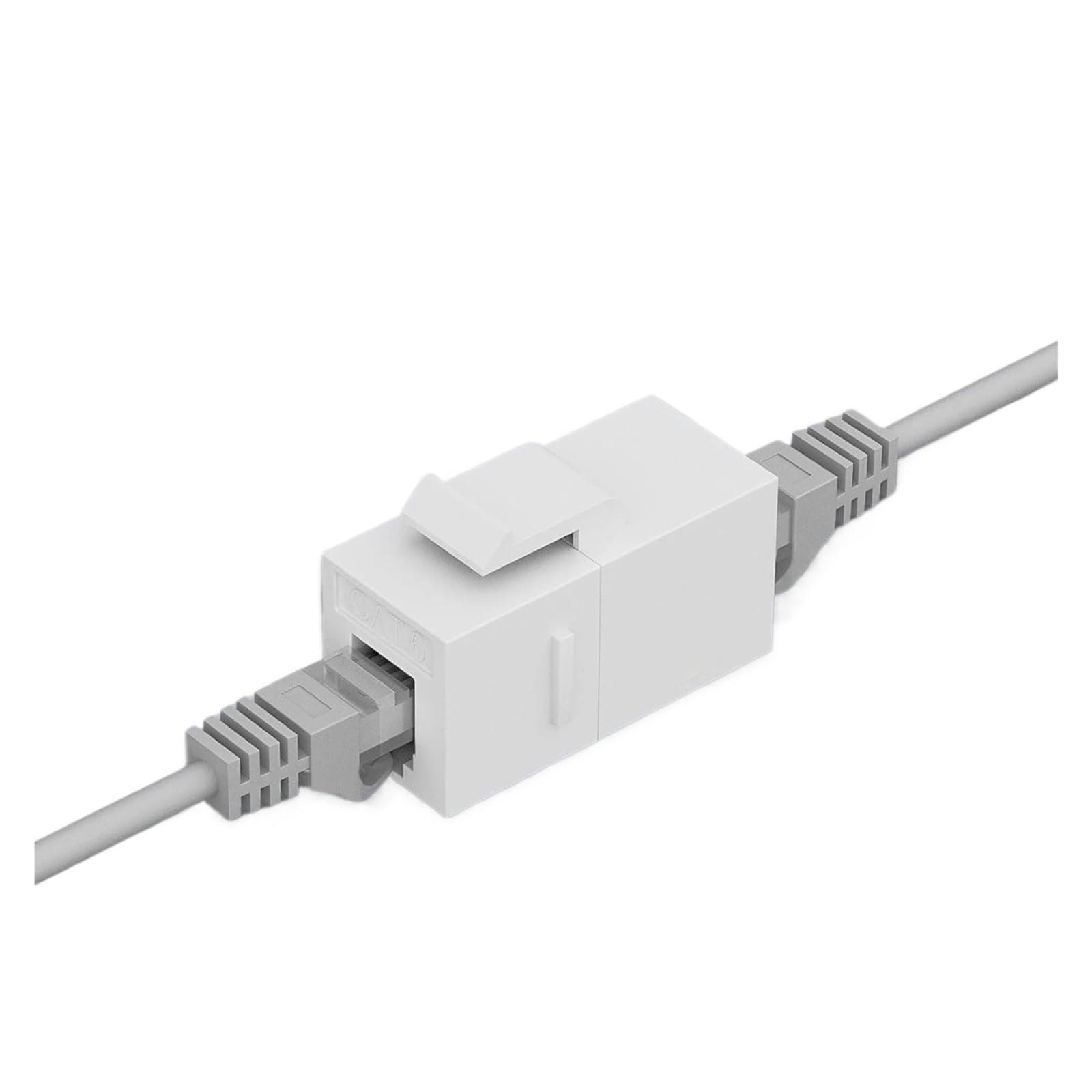 12 szt. łącznik wtykowy RJ45 CAT6 żeński do żeńskiego, UTP CAT6 (biały 12 szt.)