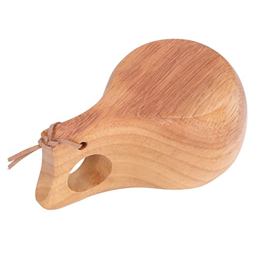Taza de campamento de madera de 200 ml, taza de madera con hebilla colgante, taza de café con leche portátil, taza para… - Imagen 5